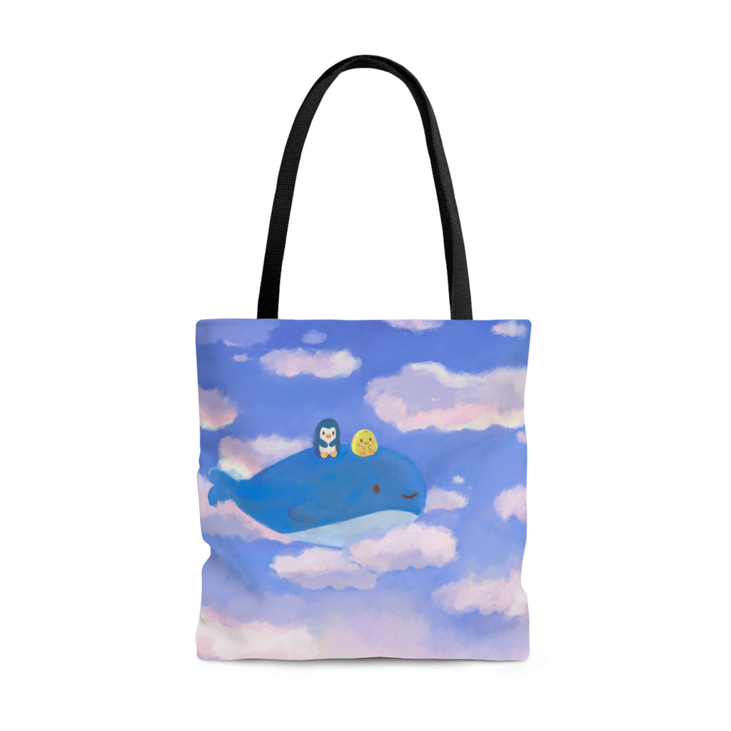 Sky Whale Large Tote bag
